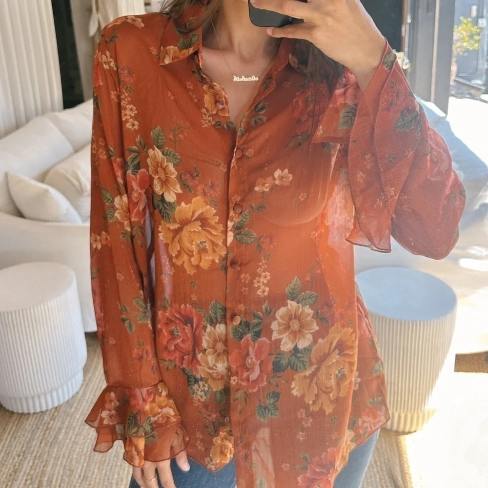 SHOW ME YOUR MUMU Carmela Top In Garden Harvest - Picture 5 of 8